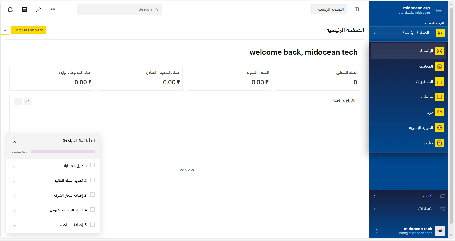 Arabic Dashboard
